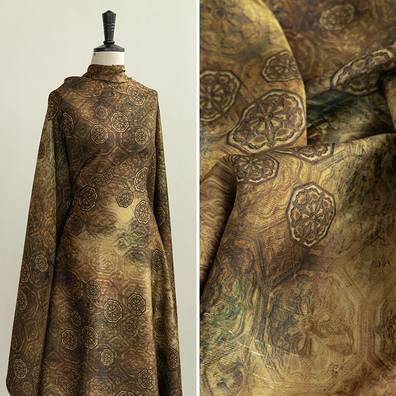 50x140cm Xiangyunsha Jacquard Fabric Modern Chinese Blouse Cheongsam Hanfu Skirt Designer Custom Textile Material