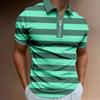 Lässiges Poloshirt mit Streifenmuster und Farbkontrast für Herren