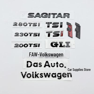 Volkswagen Sagitar 08-22 Black 280TSI Rear Badge and Letter Sticker Set
