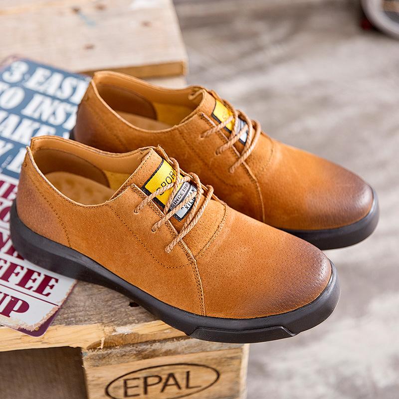 

Кроссовки мужские весенние новые натуральная кожа модные трендовые туфли повседневные кожаные туфли свиная кожа на шнуровке мужские туфли 46