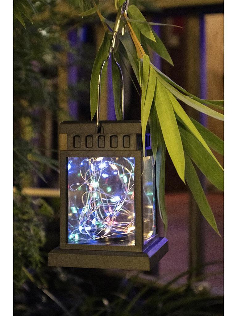 Solar Mini Lantern: Outdoor Courtyard Atmosphere Light with LED Beads - Portable Garden Hanging Candle Light