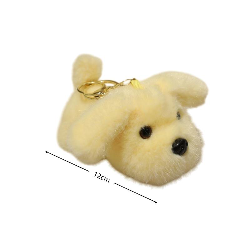 Soft Cute Dog Plush Keychain Kawaii Puppy Animal Pendant Stuffed Doll Keyring For Car Ornaments Fashionable Accessory