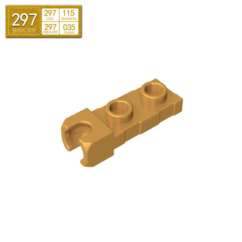 BRICKE 1x2 Single-Sided Brick with Ball Socket Plate, Lego-Compatible, Bulk Small Particle Building Blocks 50g (89pcs)