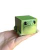 Home Decoration Ugly-Cute Design Frog Resin Ornament Craft Creative Miniature Frog Figurines Square Shape Animal Statue Desktop
