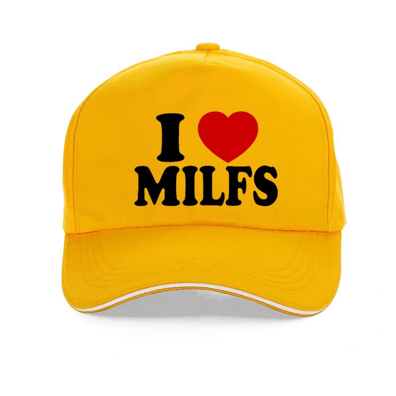 I Love MILFS I Heart Hot Moms Print baseball cap Casual Unisex Women hat adjustable summer Trucker hats gorras