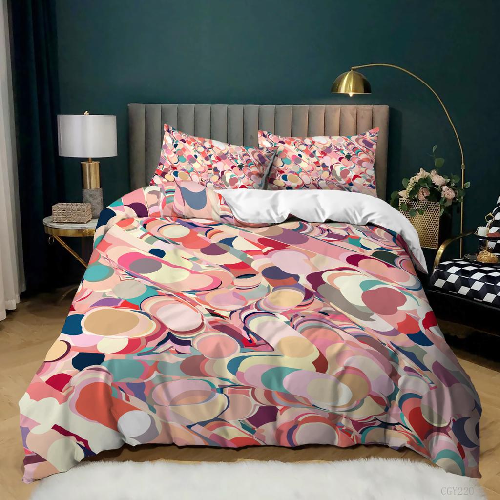 Colorful Abstract Art Duvet Cover Set 3 Piece Bedding Set for Girls Women Queen/King/Full/Twin Size Comforter Cover Quilt Cover