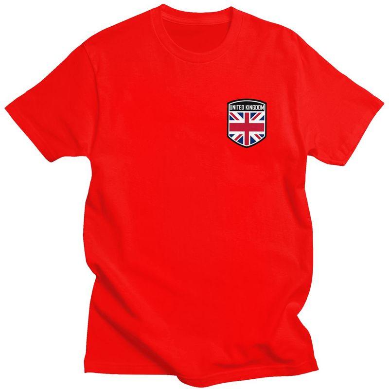 Individuelle Britische UK Vereinigtes Königreich Flagge T-Shirts Herren 100% Baumwolle Tee Tops T-Shirts Kurzarm Mode T-Shirt
