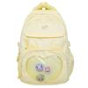 Solid Color Middle School Student Schoolbag Girls Cute Large Capacity Backpack Women Travel Backpack