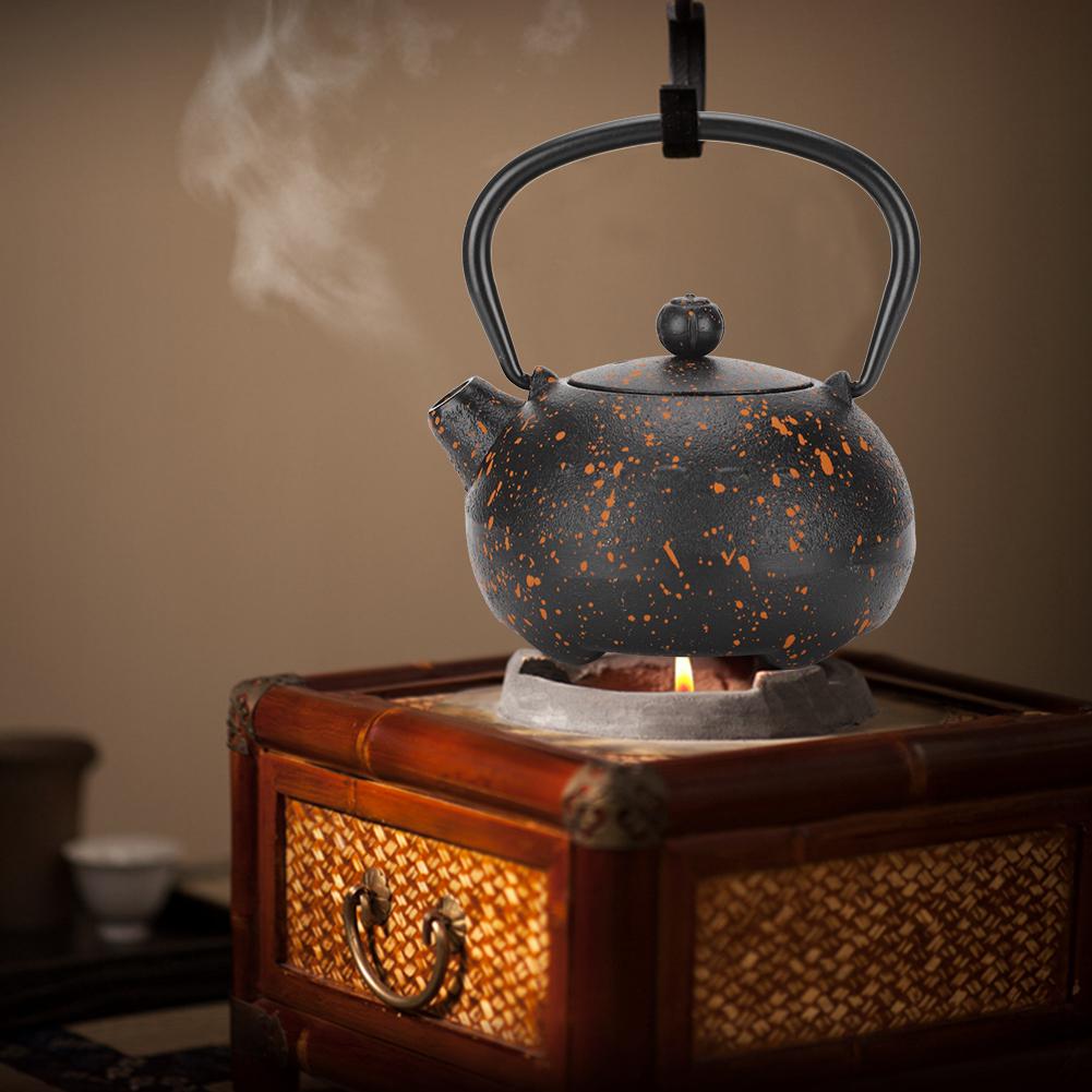 Teekanne aus Gusseisen, Wasserkocher im japanischen Stil, unbeschichtet, gelber Fleck, Geschenkdekoration, 0,3 l