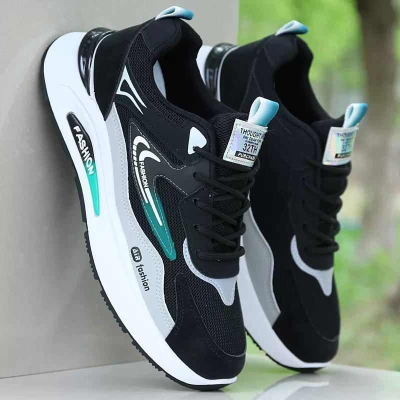 Summer All-match Men's Running Sneakers Breathable Non-slip Damping Casual Sports Shoes Outdoor Soft Vulcanized Shoes Zapatillas