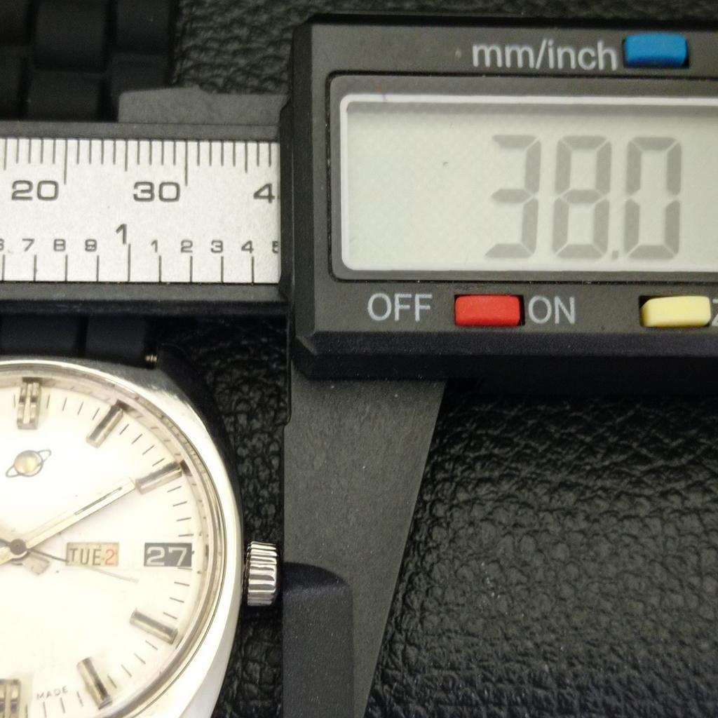 USED MENS ENICAR AUTOMATIC 167 SWISS DAY&DATE WHITE COLOR DIAL WATCH A432176-2 R110-a432176