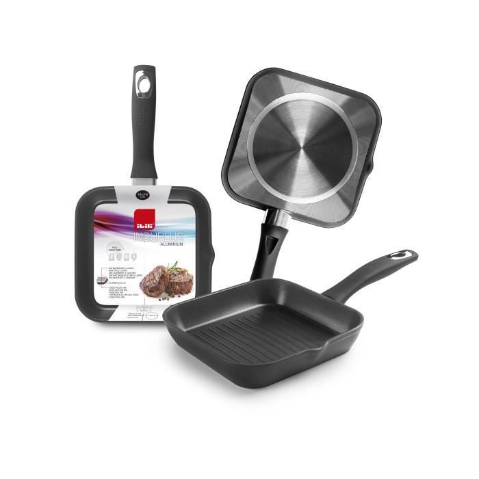 Grill - IBILI - New Induplus - 18 cm - Aluminium - Antiadhésif sans PFOA