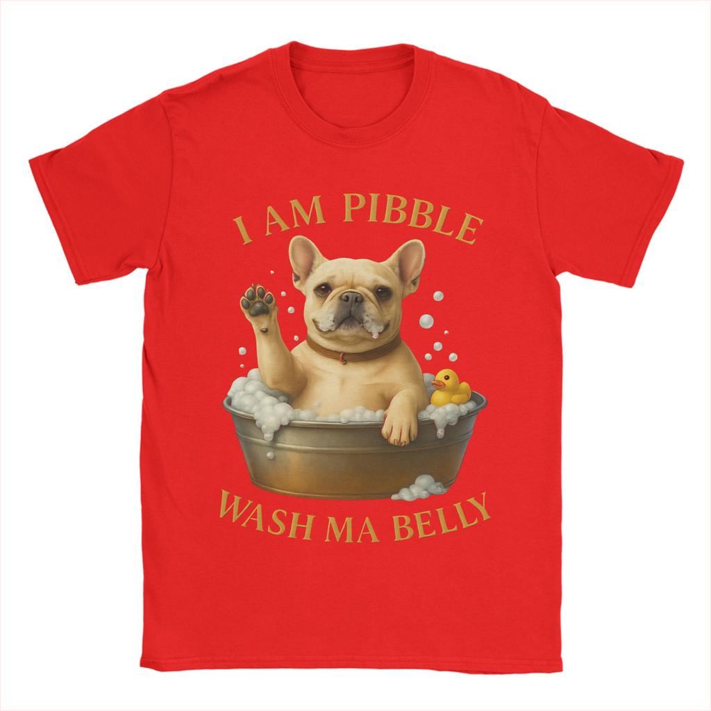 Lustiges Pibble Meme Wasch meinen Bauch T-Shirt für Männer Frauen Grafikdruck T-Shirts Baumwollkleidung