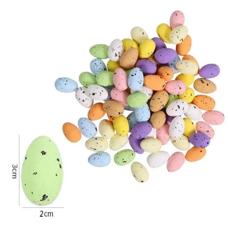 50-500PCS Easter Mini Eggs Colorful Foam Eggs  Artificial Bird Eggs Foam Eggs Decoration  Easter Spring Party Basket Stuffers