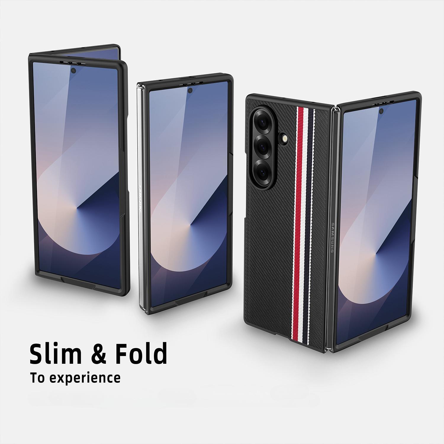 

Carbon Fiber Ultra Thin Folding Cover Case for Samsung Galaxy Z Fold7 5G Fold 7 6 5 Fold6 Fold5 Fold3 Fold4 Fold 4 3 Galaxy Z Fold5 чорний