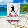 Ultra-Soft Beach Towel with Baseball Theme,Ideal for Pool - Camping, Diving - Perfect Travel Essential, Vibrant Beach Towel.