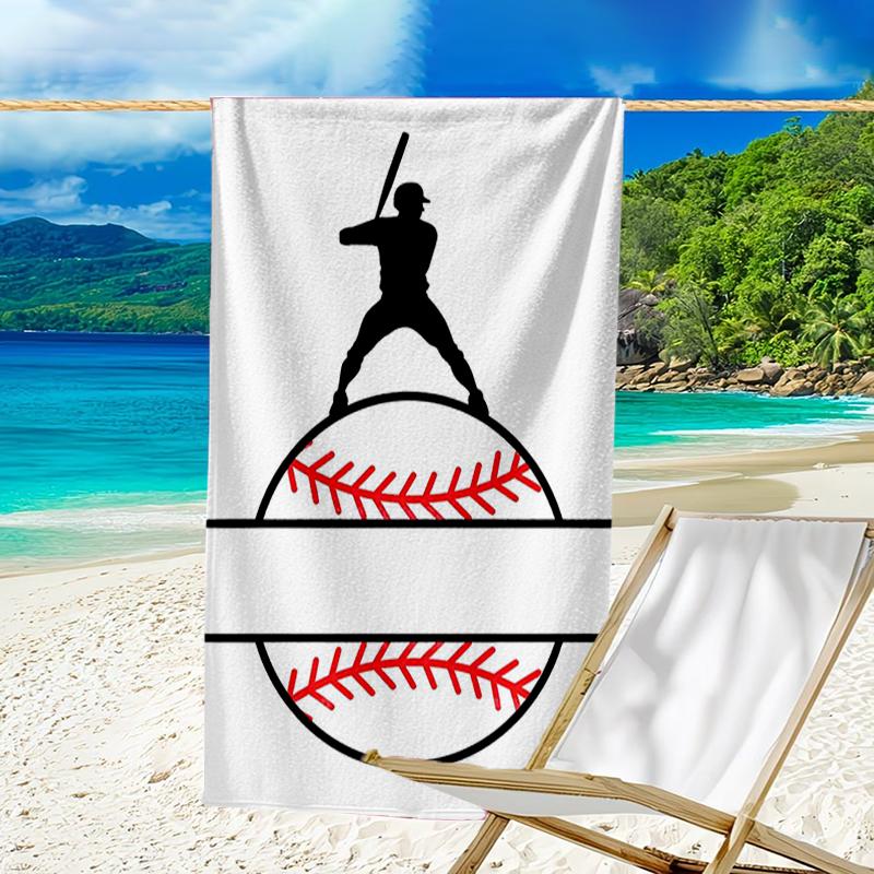 Ultra-Soft Beach Towel with Baseball Theme,Ideal for Pool - Camping, Diving - Perfect Travel Essential, Vibrant Beach Towel.