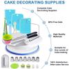 420 Piece Cake Decorating Supplies Set DIY Baking Tools Including Turntable Piping Spout Spatula All Stainless Steel