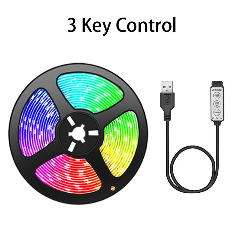 

RGB Led Strip Light Bluetooth App Control 5V USB Led Tape Flexible Ribbon Diode Tape for TV Backlight Room Decoration 0.5m