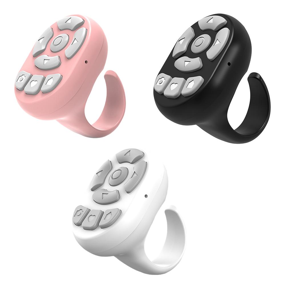 Stylish Finger Rings Controller for Smartphone Videos Reading Wireless BLE5.3 Remote Controller Feature