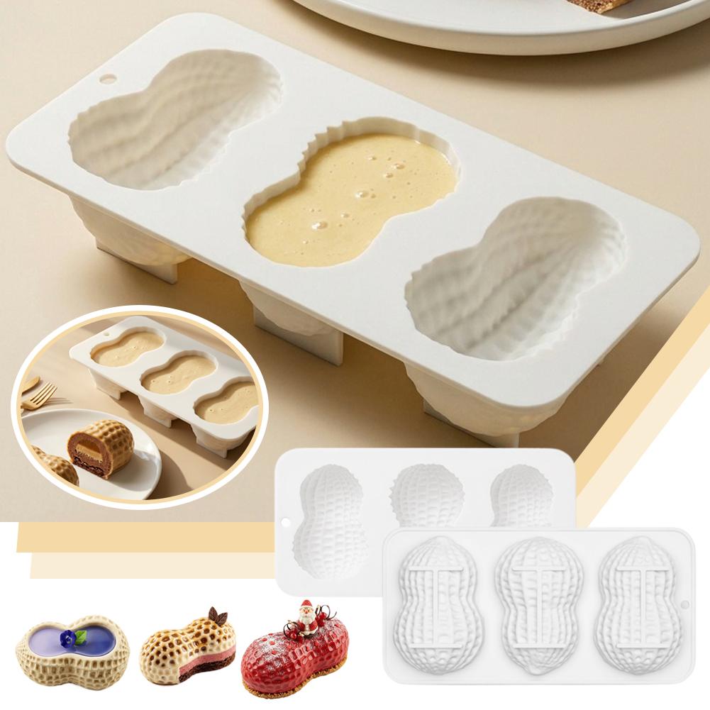 New One-Piece Peanut Shape Bread Cake Silicone Mold Temperature-Resistant Healthy High Quality Cake Mold Kitchen Baking Tools