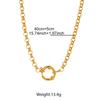 Simple Stainless Steel Round Hollow Pendant Necklace for Women Unique Metal Cuban Chain Clavicle Chain Fashion Party Jewelry