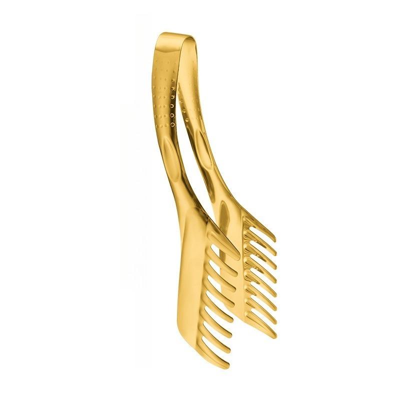 Kitchen Food Tongs Stainless Steel Color Comb Type Meal Clip Non Stick Cookware Salad Beef Buffet Clamp Home Accessories