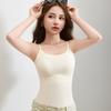 Women Seamless Fixed Cup Beauty Back Slimming Camisole Tank Top For Inner Outer Wear