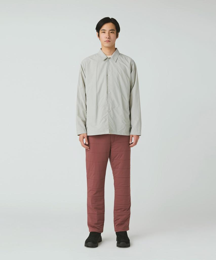 Snow Peak Nylon Tussah Utility Storage Shirt Long Light Size for Men and Women SH-25AU001, Sleeve, Grey, L,