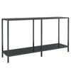 VidaXL Console Table Black 140x35x75.5 Cm Tempered Glass 331695