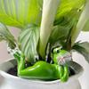 Cute Climbing Frog Figurines Flower Pot Hugger Resin Hanging Frog Sculpture Outdoor Statue For Plant Pot Patio Balcony Ornaments
