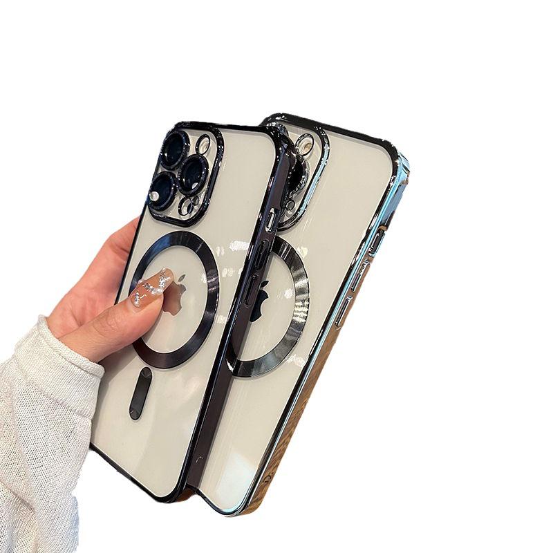 Apple 16PROMAX Lens Film & 16PRO Magnetic Case: Electroplated, Full Coverage, Drop-Proof Protection