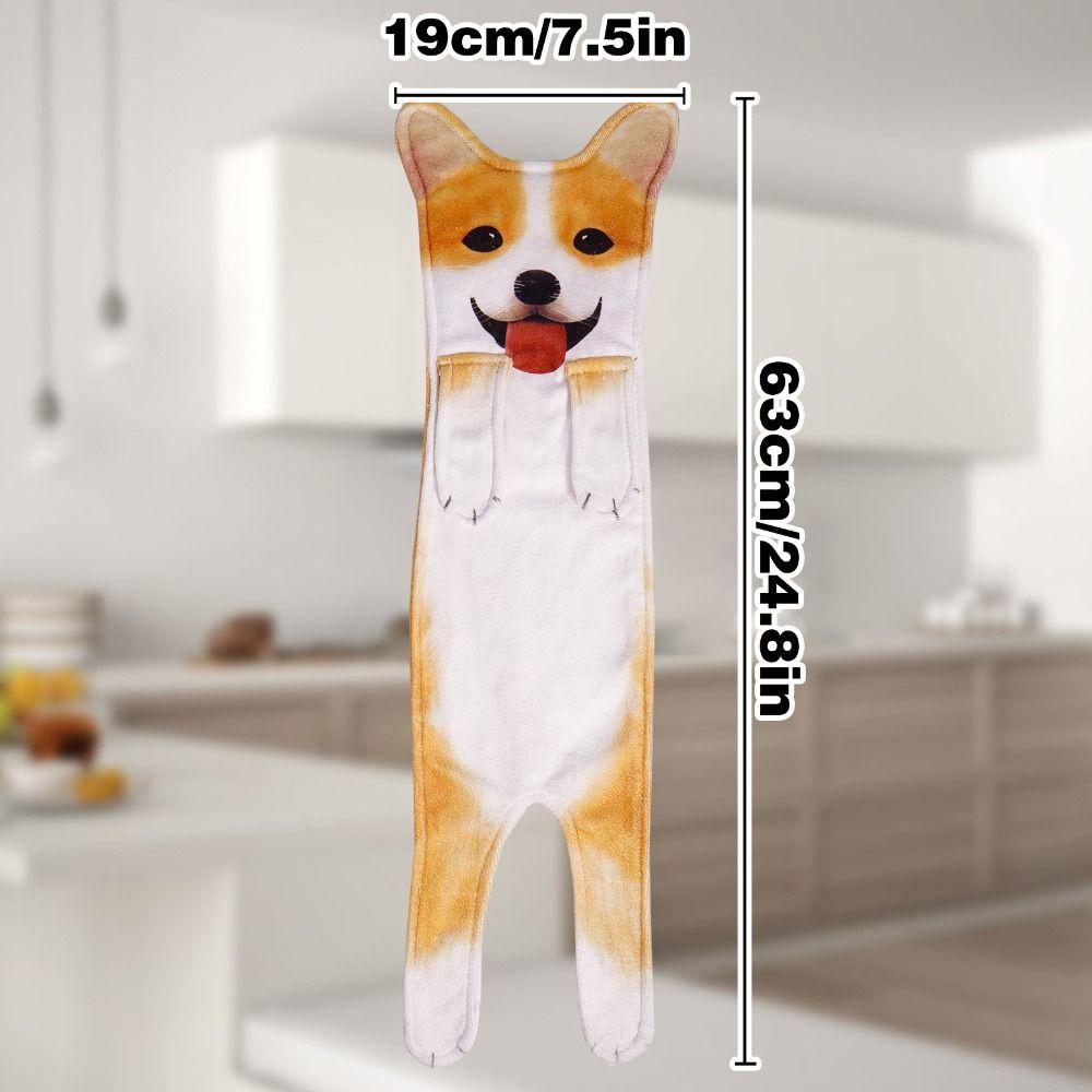 Soft Absorbent Hanging Towel Wall-Mounted Simulated Animal Towels  Bathroom Kitchen Cleaning