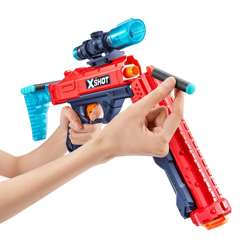 ZURU XSHOT Excel Hawk Eye Blaster žaislas su 16 strėlyčių, kempininėmis strėlytėmis, 36435, Autentiškas