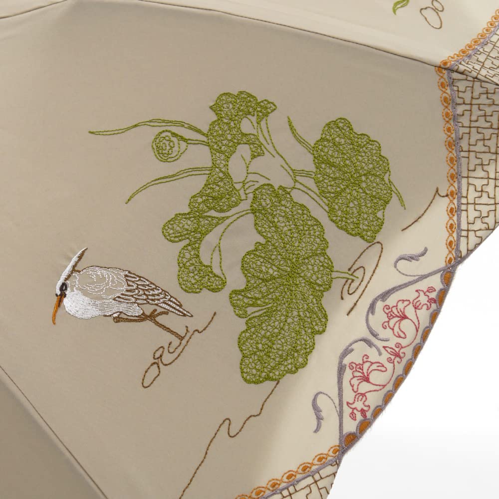 Actress Premium Folding Short Shop Full Light Heat UV Rain or Special Fully Embroidered Parasol, Parasol, Parasol, Channel, Blocking, Blocking,