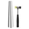 1 Set Bracelet Mandrel with Rubber Hammer, Round Stainless Steel Bracelet Stick Bangles Sizer Measuring Tool for Jewelry