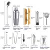 Stainless Steel Shaker, Cocktail Shaker, 14-Piece Set, Shaker Shaker