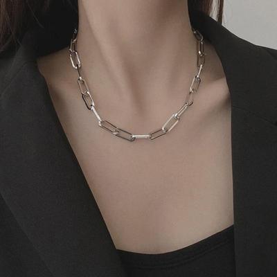 Liu Yifei Rose Story Hip-Hop Titanium Steel Necklace - Women's Durable Thick Chain Clavicle Accessory