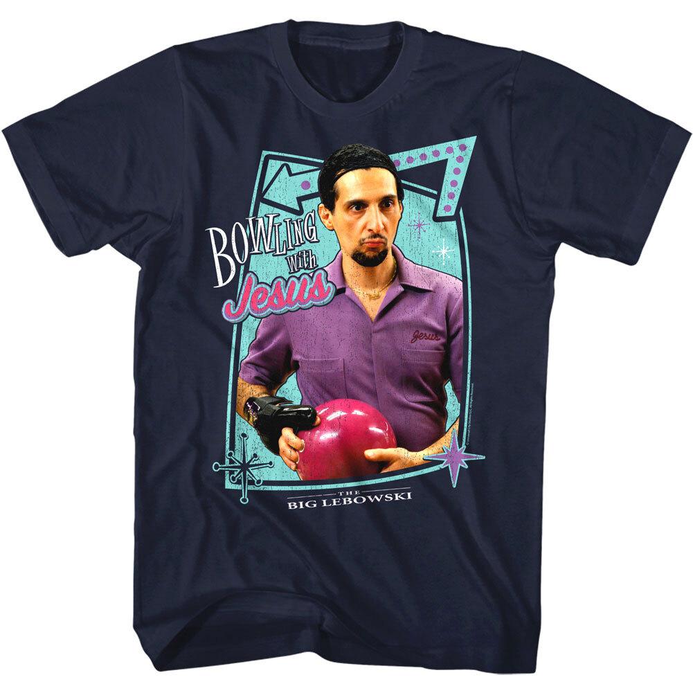 Big Lebowski Bowling with Jesus Men T Shirt S