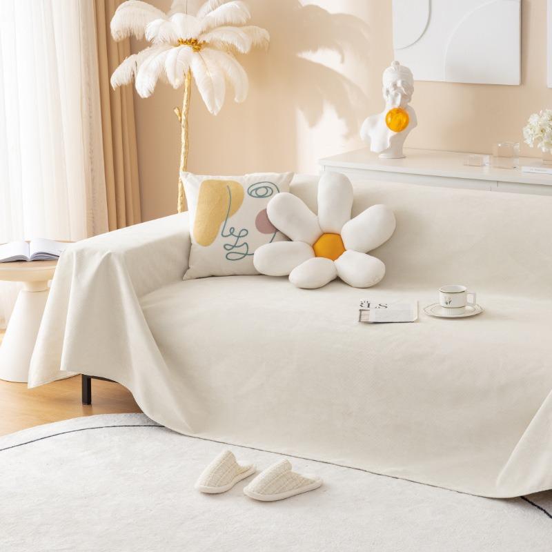 Four seasons universal fabric solid color waterproof sofa towel, modern simple pet urine sofa cushion towel