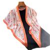 Fresh Rattan Triangle Scarf Imitation Silk Printing Sunscreen Shawl Waist Scarf Silk Scarf Scarf Headscarf Women
