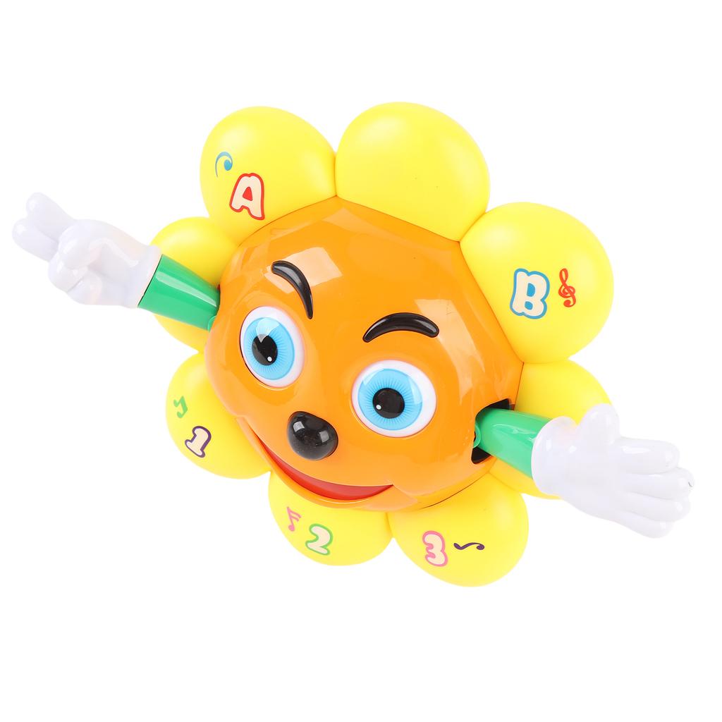 Kids Sunflower Toy Toddler Rotatable Multifunctional Child Electric Sunflower Light Up Musical Toy