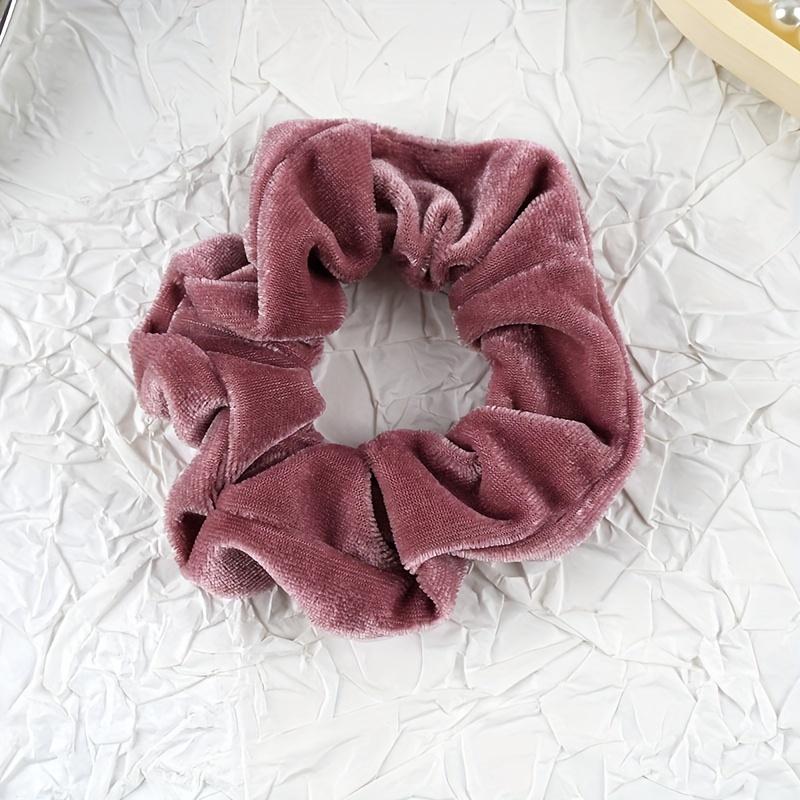 

Бохо Минималистичные Тканевые Резинки для Волос для Женщин - Бархатные Скранчи, Однотонные, Цельные, Нескользящие Эластичные Кольца для Волос розовый