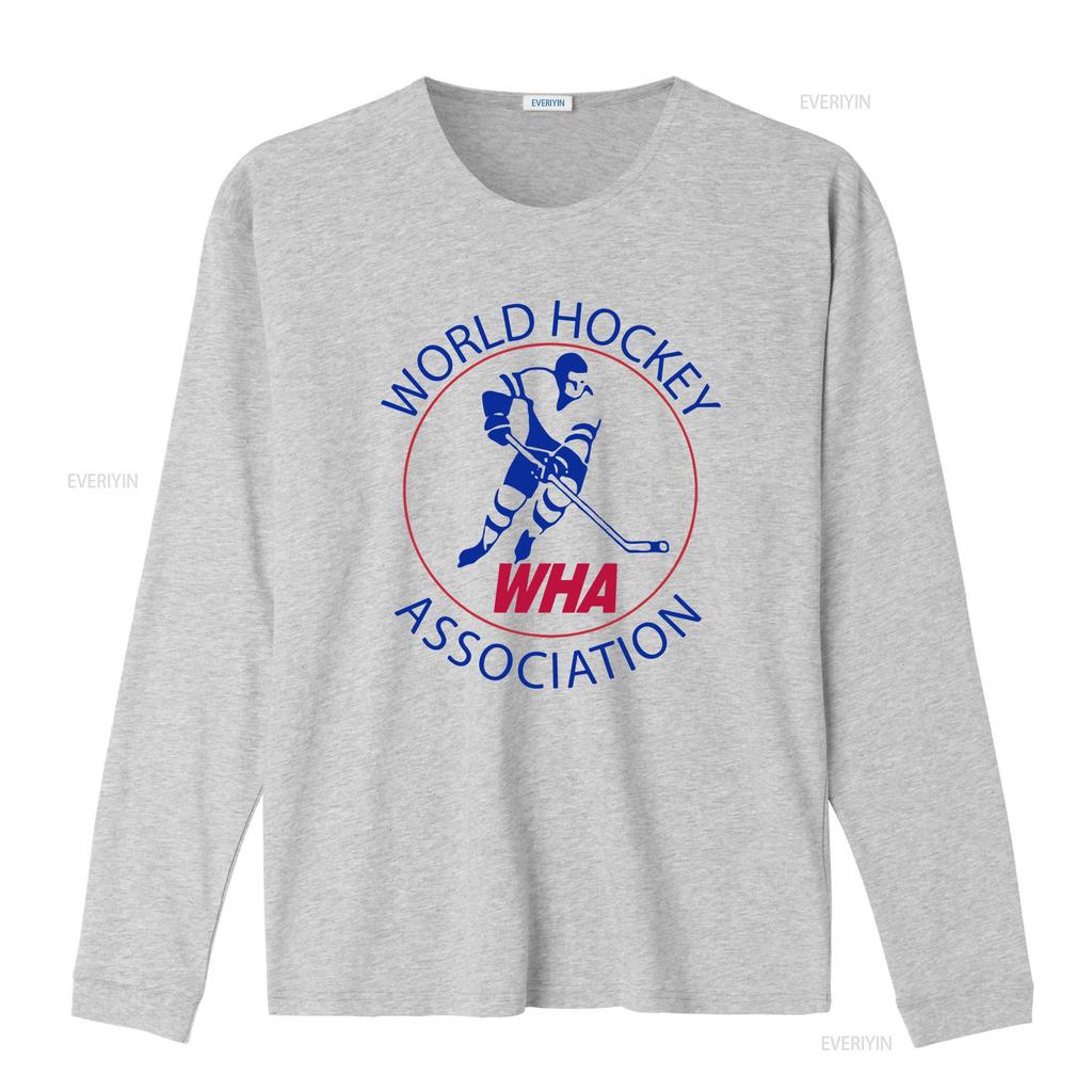WHA World Hockey Association 1972 T Shirt vintage Washed designer clothes Breathable Slightly fashion streetwear