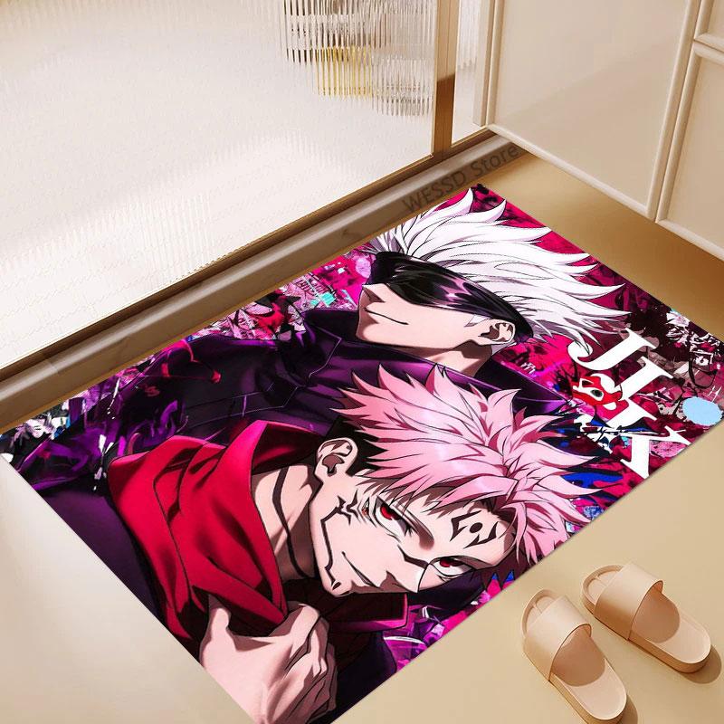 Tappeto con Bellissimo Motivo Jujutsu Kaisen - Tappeto Antiscivolo per Cucina e Esterno, Decorazione per la Casa e la Camera da Letto, Regalo di Compleanno