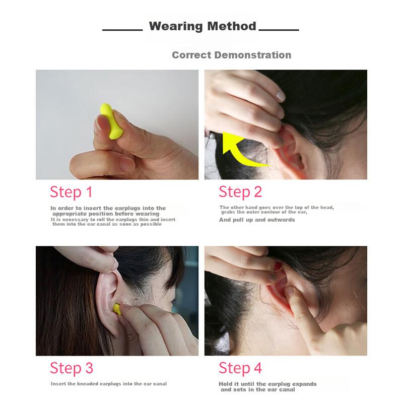 3M Noise Cancelling Sleep Earplugs Comfortable Non-harming Ears Noise-cancelling Earplugs for Work and Study Pink Storage Box + 8 Earplugs
