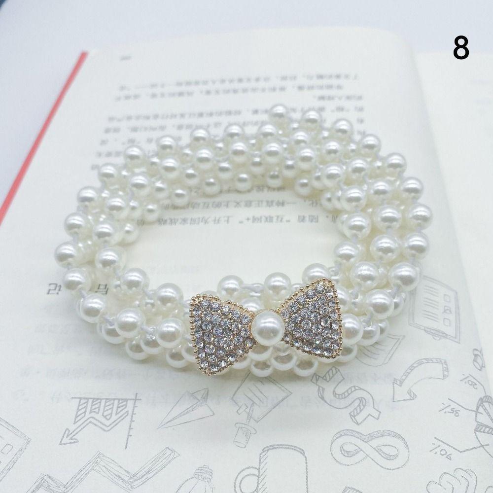 Elegant Pearl Waist Belt Elastic Waist Chain New Elastic Belt  for Women