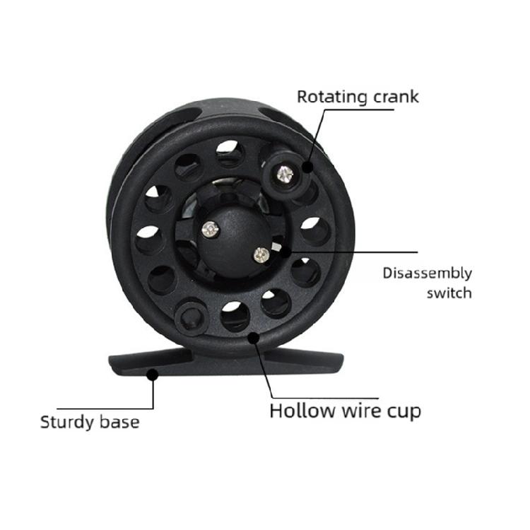 Tangles Without Fishing Spool Reels For Ice Fly Angling Weather Resistant Plastic Construction Smooth Retrieval
