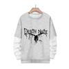 Stampa Anime Death Note Nero/Grigio S-3XL Casual Manica Lunga