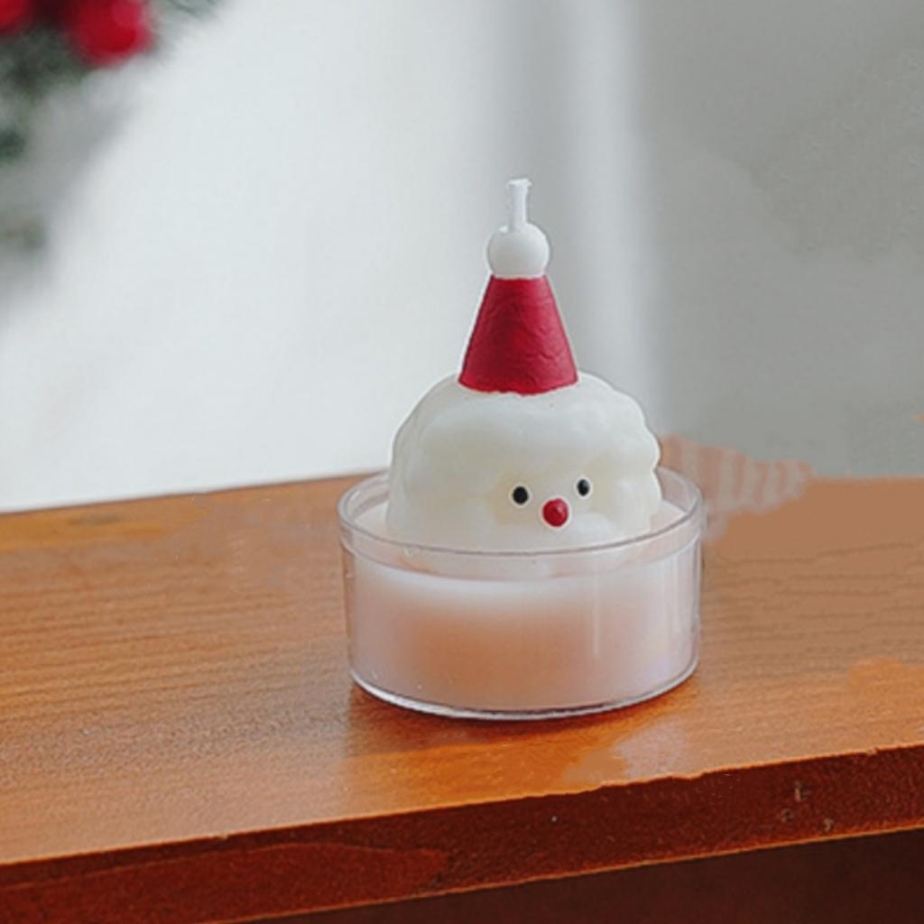 Colorful Christmas Tree Scented Candles Santa Claus Snowman Shape Candle Ornament Xmas Holiday Party Decor Candles Photo Props